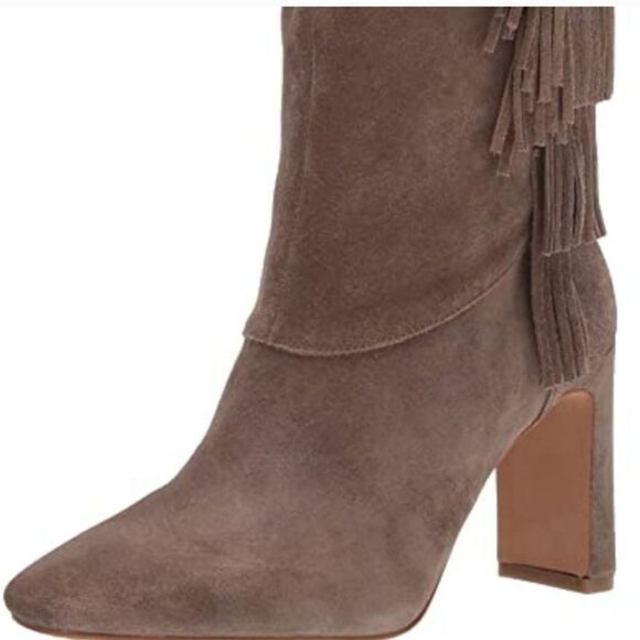 Vince Camuto Sterla Tall Suede Fringed Boots Size 10 - Picture 3 of 13
